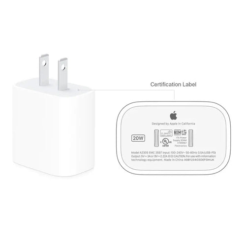 Adaptador Tipo c Apple 20w